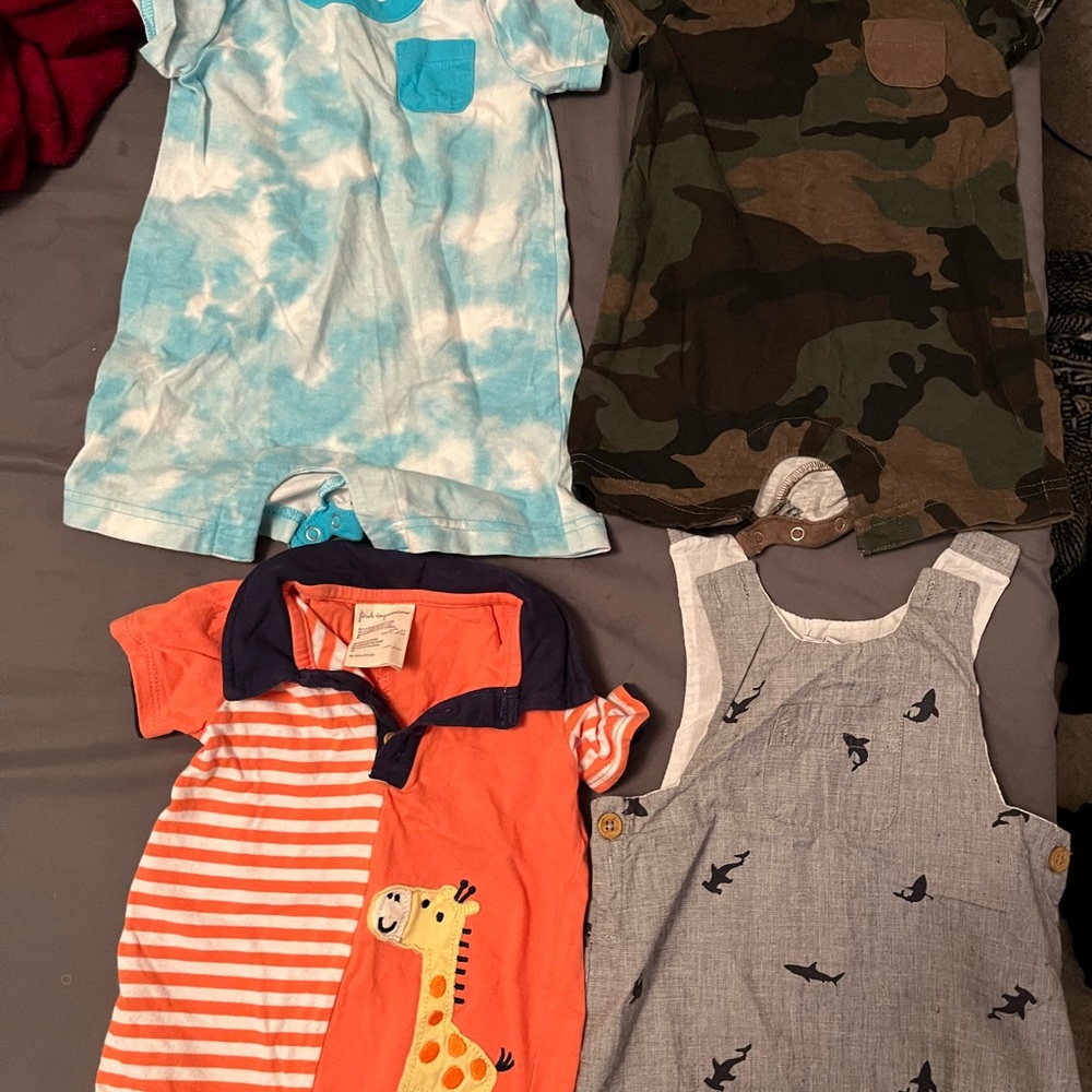 Size 3-6 month rompers great condition worn maybe once
